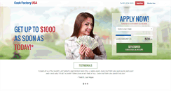 Desktop Screenshot of cashfactoryusa.com