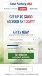 Mobile Screenshot of cashfactoryusa.com
